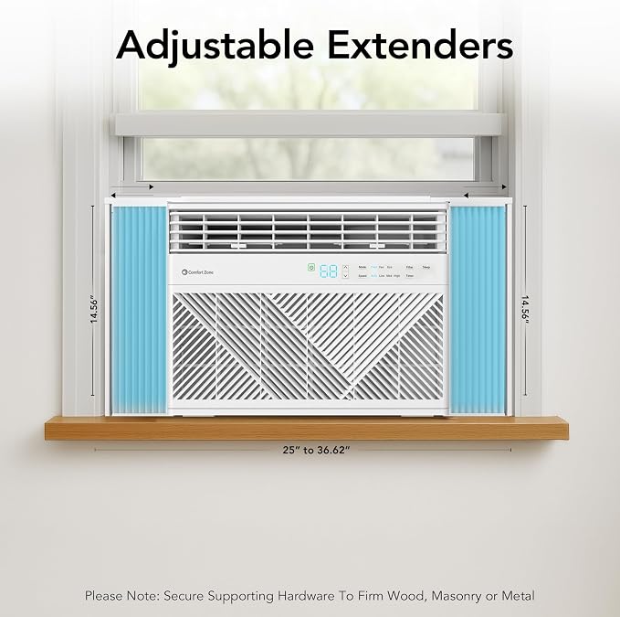Window Mounted Smart Wi-Fi Room Air Conditioner with Remote Control, 12,000 BTU, Digital Display, alternate product view 8