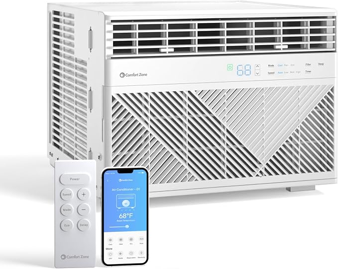 Window Mounted Smart Wi-Fi Room Air Conditioner with Remote Control, 12,000 BTU, Digital Display, alternate product view 10