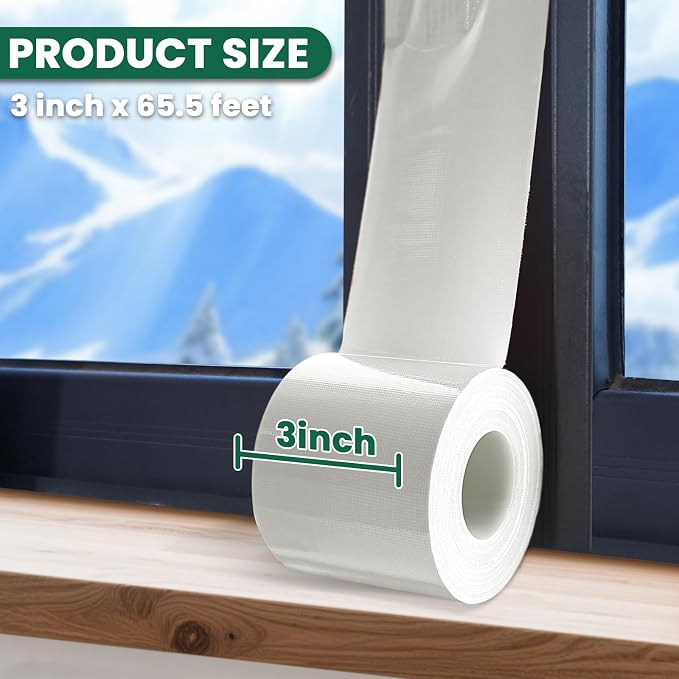 Window Sealing Tape, Window AC Insulation Air Conditioner Seal Around Frame,3 inch X 65.5 FT, Blocker for Cold, alternate