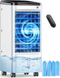 Windowless Air Conditioner with 6 Ice Packs, 3 Modes & 3 Speeds Swamp Cooler Air Conditioner, 12H Timer, 4L Tank for 24H