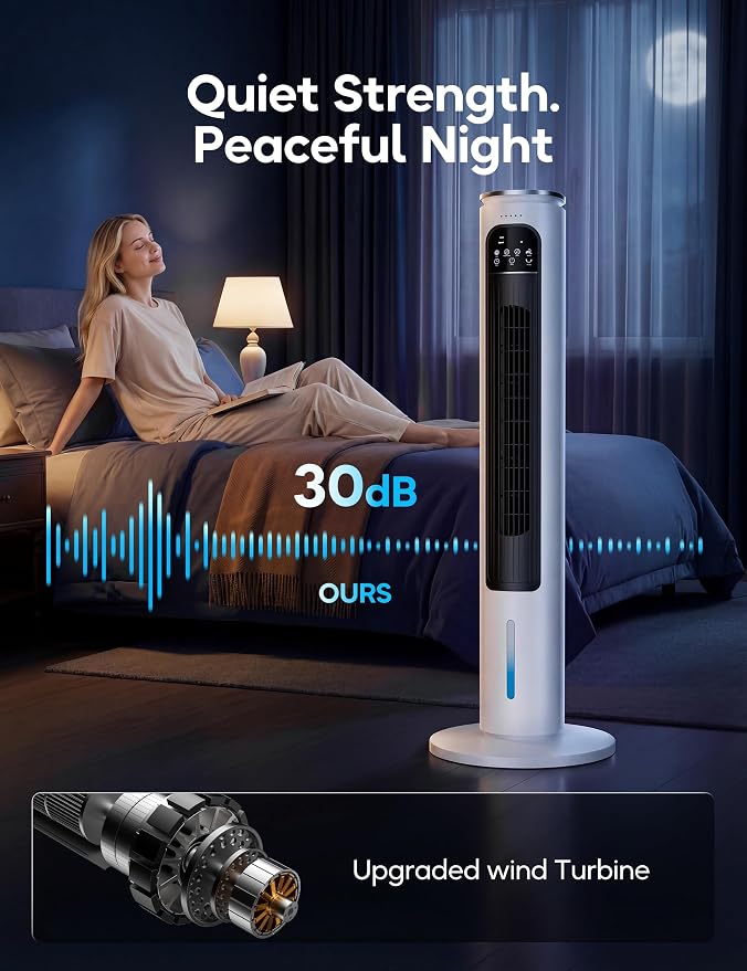 Windowless Portable Air Conditioner Ac Unit with Remote,37” Ventless Evaporative Air Cooler,Quiet Swamp Cooler for 4 Modes