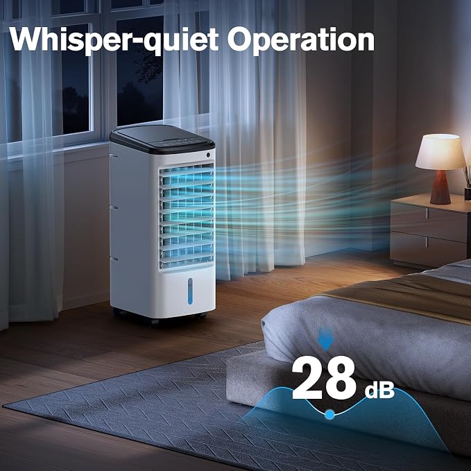 Windowless Portable Air Conditioners with Remote, Ventless Ac Unit Ductless Air Cooler, Hoseless Quiet Evaporative