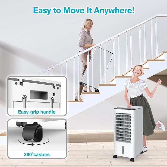 Windowless Portable Air Conditoners, 3-IN-1 Portable AC with Remote, 3 Modes 3 Speeds, 1.16Gal Tank & 12H Timer, alternate