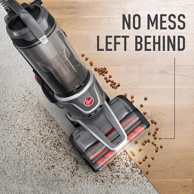 WindTunnel All-Terrain Dual Brush Roll Bagless Vacuum Cleaner, Corded Upright Vacuum, HEPA Media Filtration, Headlights