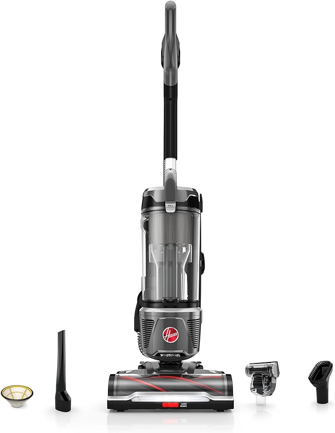 WindTunnel Tangle Guard Bagless Vacuum Cleaner, Corded Upright Vacuum, HEPA Media Filtration, Anti-Hair Wrap, Headlights