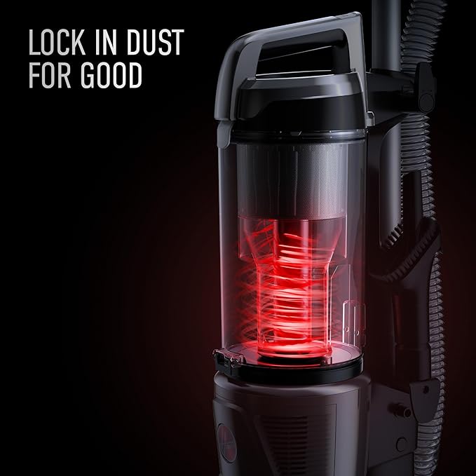 WindTunnel Tangle Guard Bagless Vacuum Cleaner, Corded Upright Vacuum, HEPA Media Filtration, Anti-Hair Wrap, Headlights