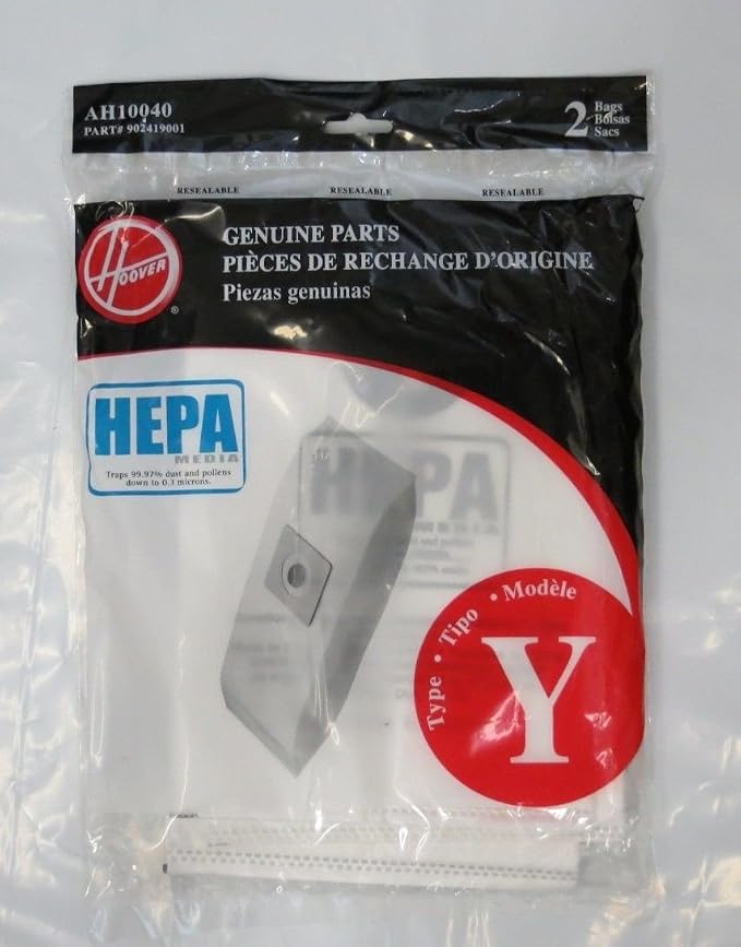 WindTunnel Y HEPA Pleated Vacuum Filter Bags 2 pack AH10040 902419001, product image