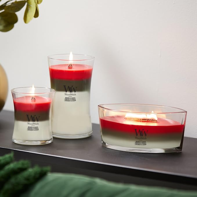 Winter Garland Trilogy Holiday Candle Gifts for Women and Men, 16 oz Ellipse Trilogy Candle with Crackling Wick, alternate