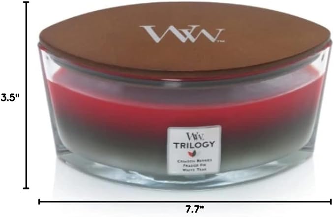 Winter Garland Trilogy Holiday Candle Gifts for Women and Men, 16 oz Ellipse Trilogy Candle with Crackling Wick, alternate