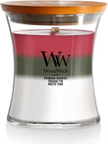 Winter Garland Trilogy Holiday Candle Gifts for Women and Men, 9.7 oz Medium Hourglass Trilogy Candle with Crackling Wick