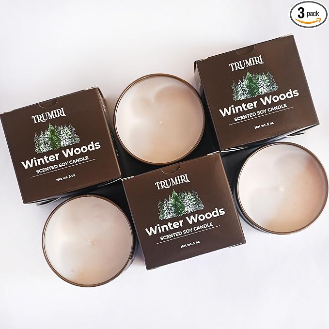 Winter Woods - Soy Candles for Home Scented - for Fall Christmas Holidays, product image