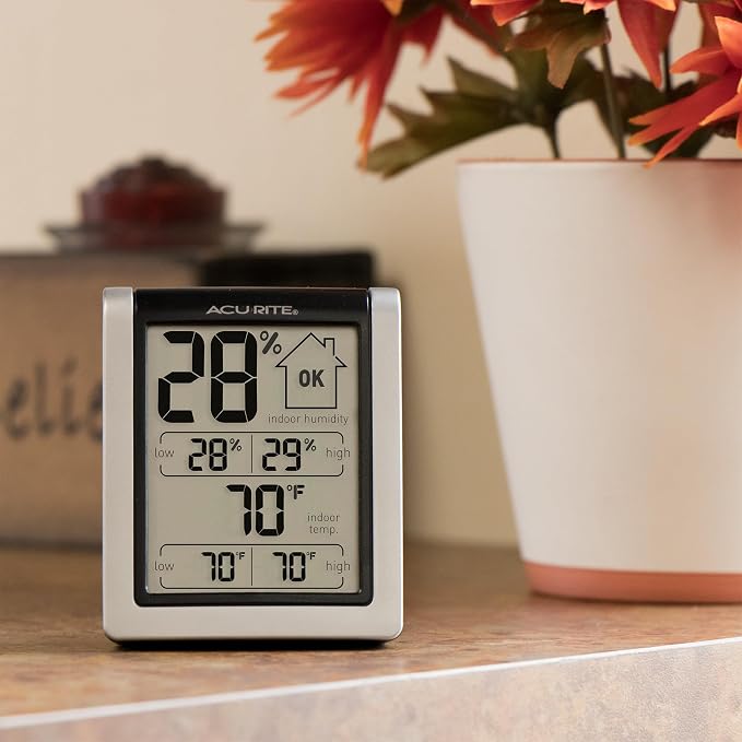 Wireless Digital Indoor Thermometer and Hygrometer Monitor for Indoor Temperature and Humidity Measurements (00613)