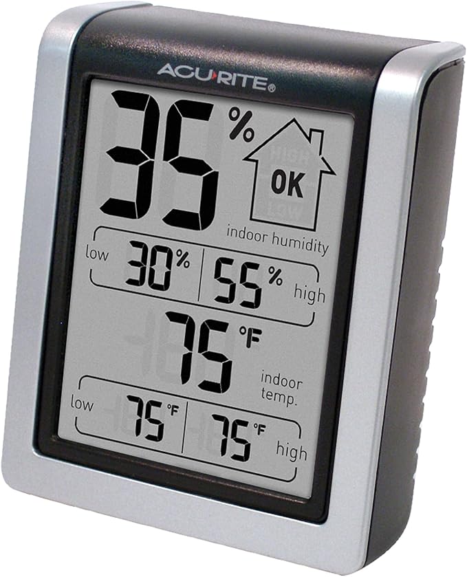 Wireless Digital Indoor Thermometer and Hygrometer Monitor for Indoor Temperature and Humidity Measurements (00613)