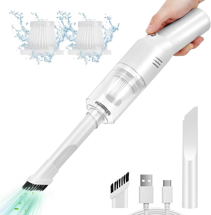 Wireless Mini Car Vacuum Cleaner(400g) Portable Rechargeable,Handheld Vacuums, Mini but Mighty Dust Busters Cordless