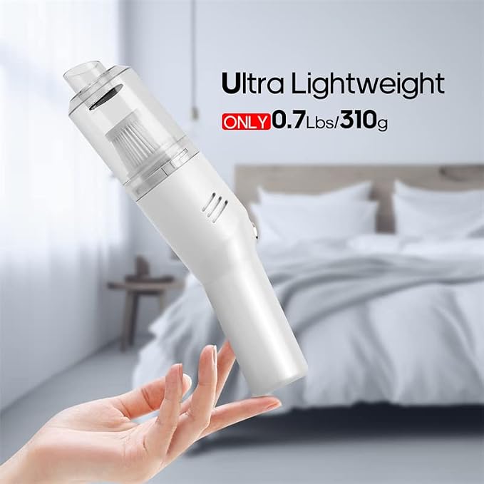 Wireless Mini Car Vacuum Cleaner(400g) Portable Rechargeable,Handheld Vacuums, Mini but Mighty Dust Busters Cordless