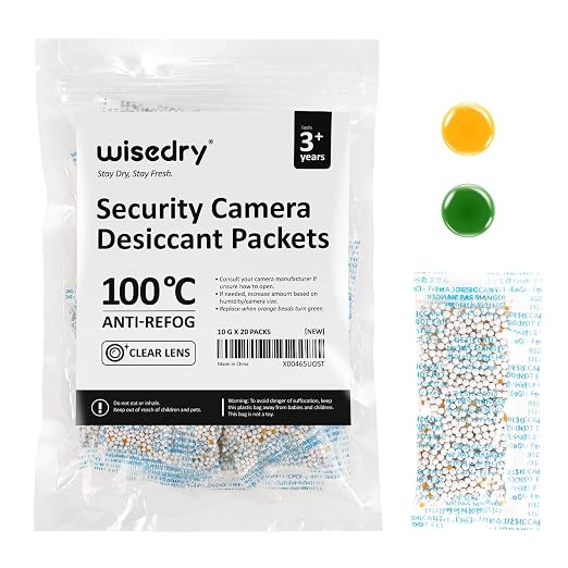10 Grams [20 Packets] Premium Camera Desiccant Packets with Color Indicating Beads, 70% High Moisture