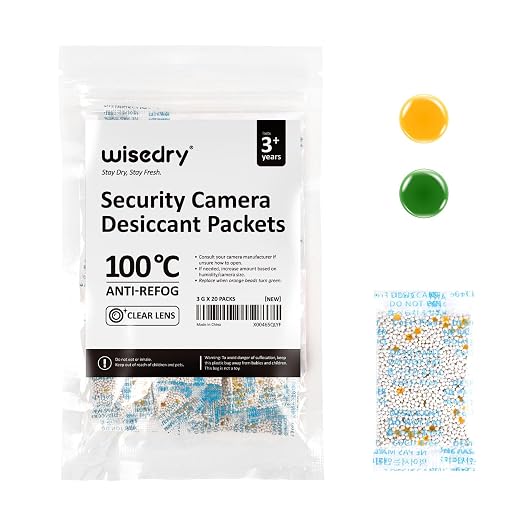 3 Grams [20 Packets] Premium Camera Desiccant Packets with Color Indicating Beads, 70% High Moisture