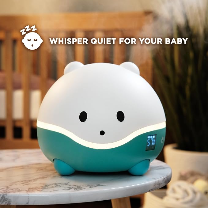WISPI 3-in-1 Humidifier, Diffuser & Night Light for Baby/Kids - 3 Mist Strength, 7 LED Color Changing Lights, alternate