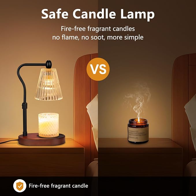 with Dimmer, Candle Warmer with Timer Adjustable Height for Scented Wax Jar Candles, alternate product view 7