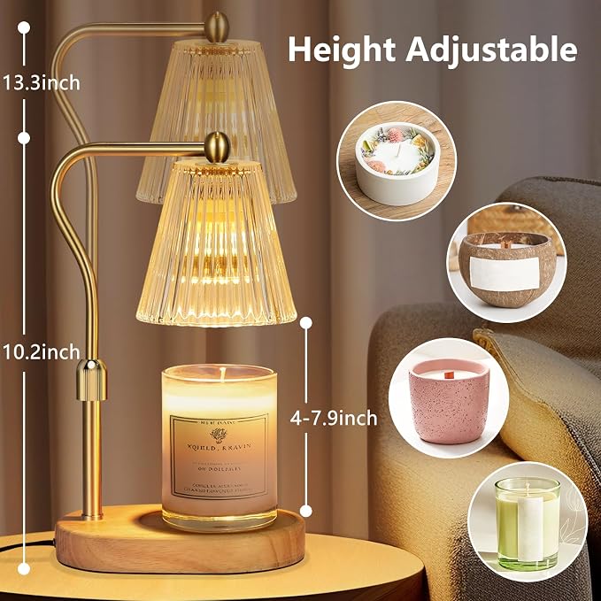 with Timer and Dimmer Adjustable Height for Women Birthday Gift, Home Room Decor, alternate product view 3