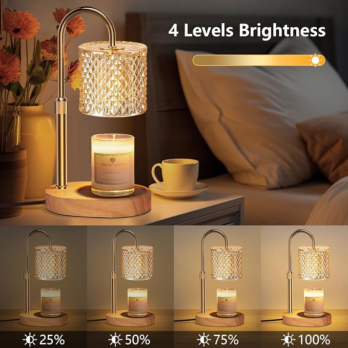 with Timer & Dimmable – Elegant Wax Melter for Jar Candles, alternate product view 3