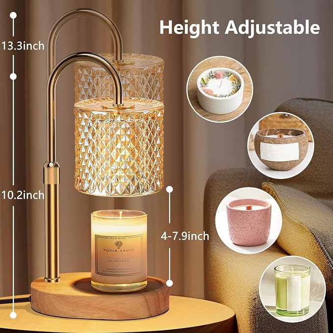 with Timer & Dimmable – Elegant Wax Melter for Jar Candles, alternate product view 4