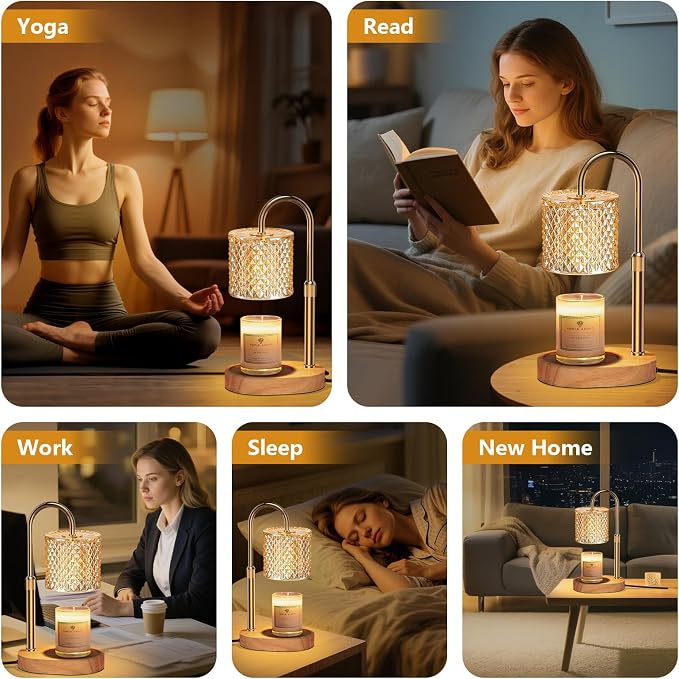 with Timer & Dimmable – Elegant Wax Melter for Jar Candles, alternate product view 6