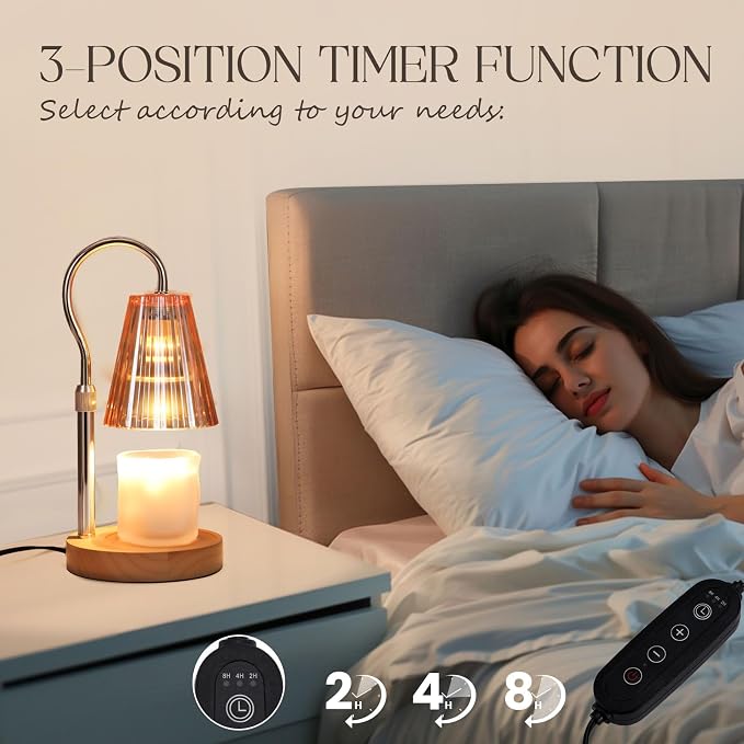 with Timer Dimmer, Adjustable Height, Birthday Gifts for Women Mom Friend Sister, House Warming Gift New Home Decor, Vintage
