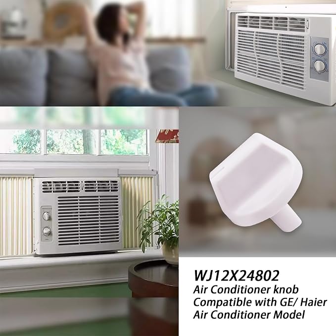 WJ12X24802 White Air Conditioner Knob Compatible with GE Window Air Conditioner (Fit for Air GE Conditioner Model AHT05LZW1
