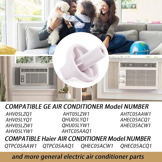 WJ12X24802 White Air Conditioner Knob Compatible with GE Window Air Conditioner (Fit for Air GE Conditioner Model AHT05LZW1