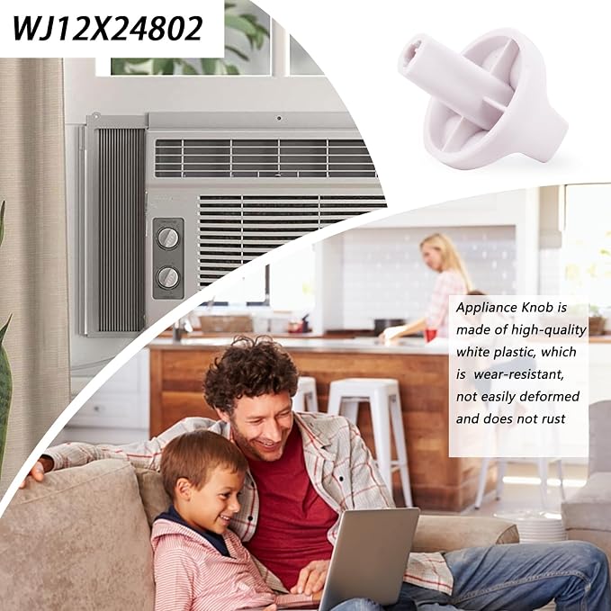 WJ12X24802 White Air Conditioner Knob Compatible with GE Window Air Conditioner (Fit for Air GE Conditioner Model AHT05LZW1
