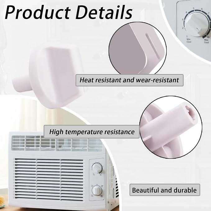 WJ12X24802 White Air Conditioner Knob Compatible with GE Window Air Conditioner (Fit for Air GE Conditioner Model AHT05LZW1