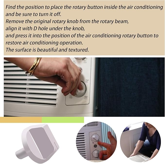 WJ12X24802 White Air Conditioner Knob Compatible with GE Window Air Conditioner (Fit for Air GE Conditioner Model AHT05LZW1