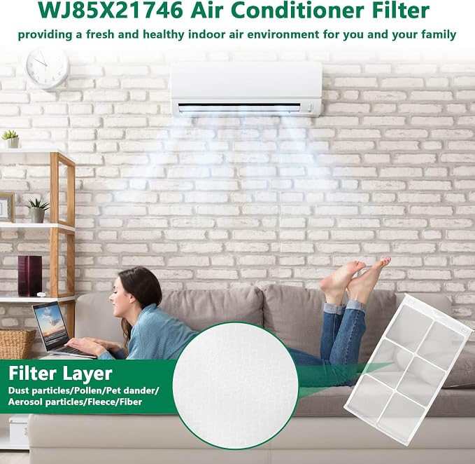 WJ85X21746 Air Conditioner Filter Compatible with GE AHQ06LYW1 AHQ06LYQ1 AHR05LWQ2 AHR05LWQ2 WJ85X21746 Replacement Parts for