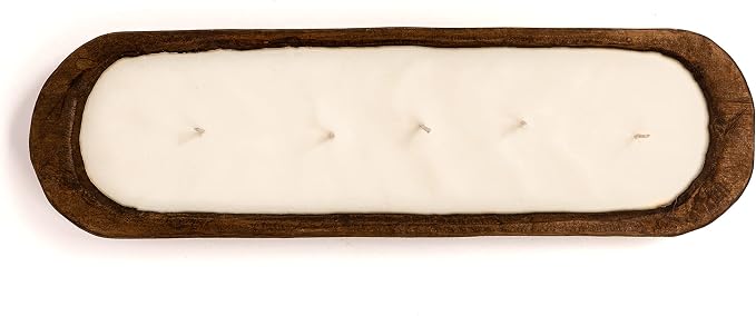 Wood Dough Bowl Candles | 100% Natural Soy Wax & Essential Oil Infused | Odor Eliminating + Pet Safe | Scented, alternate