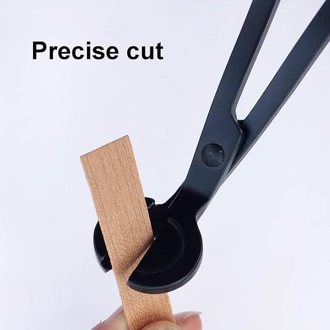 Wooden Candle Wicks with Wick Trimmer Cutter Crackling Candle Wicks kit 5.1 X 0.5 Inch Natural Candle Wood Wicks with Stand