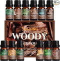 Woodsy Essential Oils Set for Men, Masculine Essential Oils, 12 x 10ml Natural Fragrance Essential Oils for Diffuser, Candle
