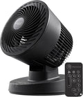 WOOZOO Air Circulator Fan with Remote, Oscillating, 3 Speeds, 56ft Max Air Distance, Adjustable Tilt, Quiet Motor, Small Fan