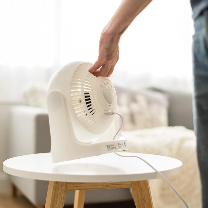 WOOZOO Desk Fan, Air Circulator, 3 Speeds, 52ft Max Air Distance, 360° Adjustable Tilt, 30 db Quiet Motor, Fan for Bedroom