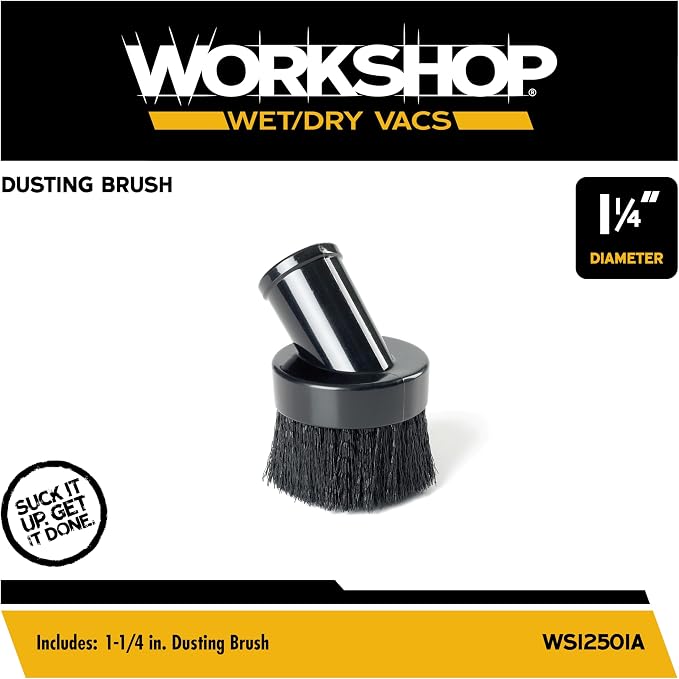 WORKSHOP Wet/Dry Vacs Shop Vacuum Accessories WS12501A Dusting Brush Attachment for Wet Dry Vacuum Cleaners, alternate view 2