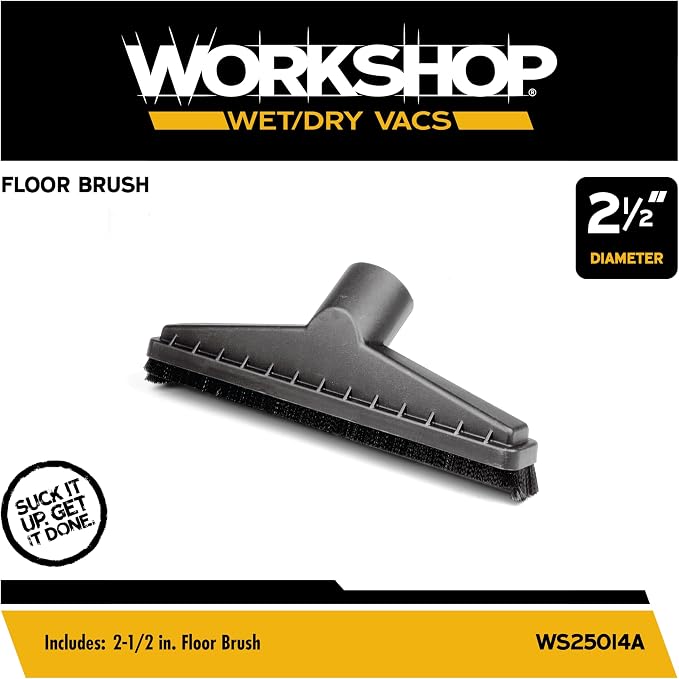 WORKSHOP Wet/Dry Vacs Shop Vacuum Accessories WS25014A Floor Brush Attachment for Wet Dry Vacuum Cleaners, Fits, alternate