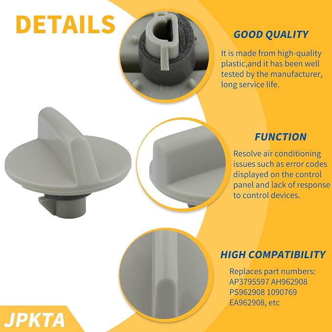 WP12X10002 Air Conditioner Control Knob Compatible with Some GE Room Window Air Conditioner - Repalces AP3795597, alternate