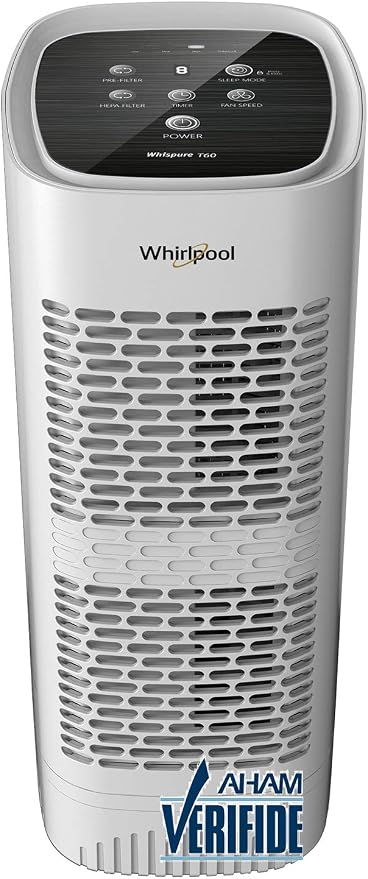 WPT60P Whispure True Hepa Air Purifier, Activated Carbon Advanced Anti-Bacteria, Ideal for Allergies, Odors, Pet Dander