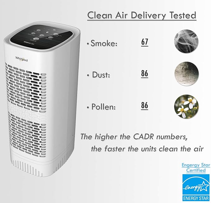 WPT60P Whispure True Hepa Air Purifier, Activated Carbon Advanced Anti-Bacteria, Ideal for Allergies, Odors, Pet Dander