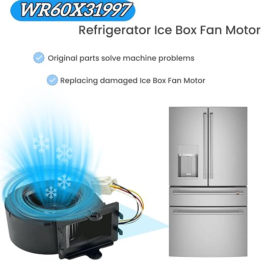 WR60X31997 Refrigerator Ice Box Fan Motor for GE Refrigerator,12VDC,0.23A Whirlpool Ice Box Fan WR60X31997, alternate product
