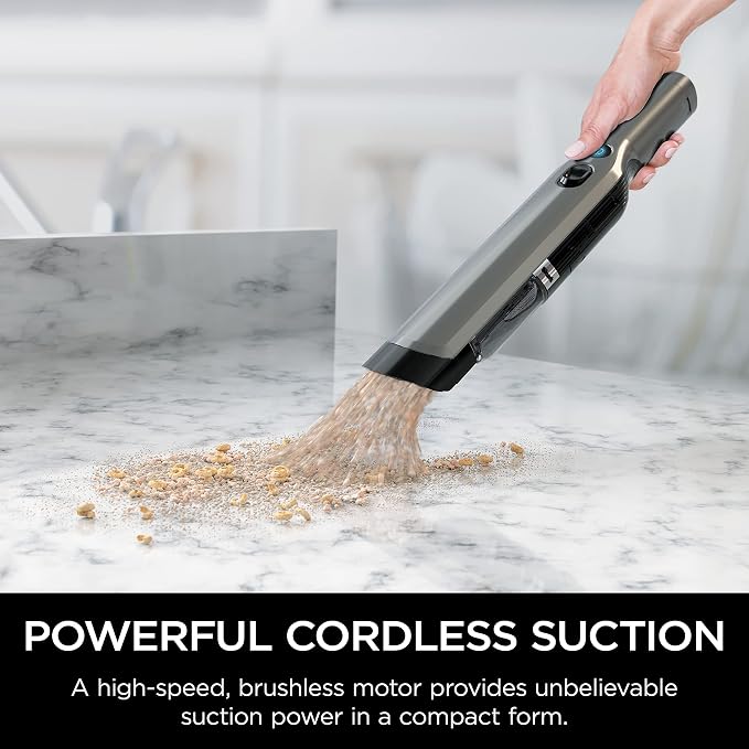 WV201 WANDVAC Handheld Vacuum, Lightweight at 1.4 Pounds with Powerful Suction, Charging Dock, Single Touch Empty and