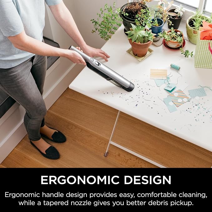 WV201 WANDVAC Handheld Vacuum, Lightweight at 1.4 Pounds with Powerful Suction, Charging Dock, Single Touch Empty and