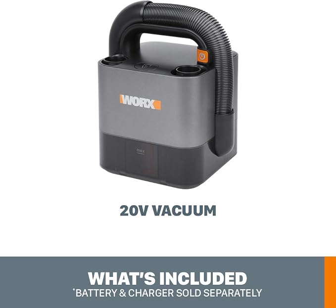 WX030L.9 20V Power Share Cordless Cube Vac Compact Vacuum, Bare Tool Only, No Battery, Black, alternate product view 5