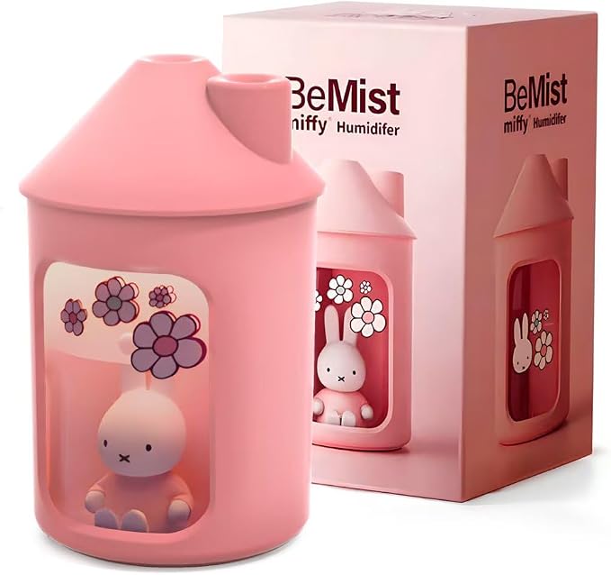 x miffy BTA700M Cool Mist Humidifier for Bedroom,Ultrasonic Quiet Humidifier with Night Light,450 ML Double Spray Humidifiers