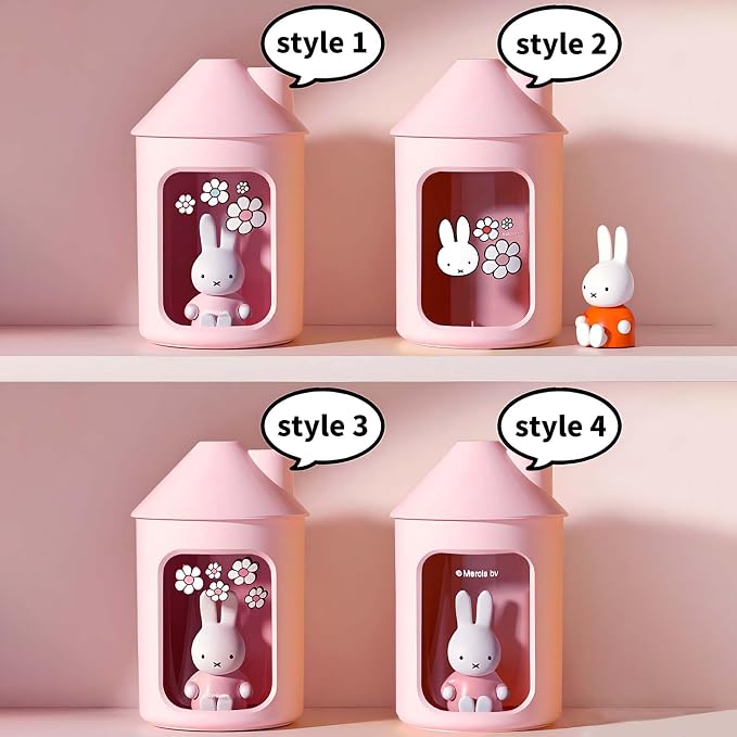 x miffy BTA700M Cool Mist Humidifier for Bedroom,Ultrasonic Quiet Humidifier with Night Light,450 ML Double Spray Humidifiers